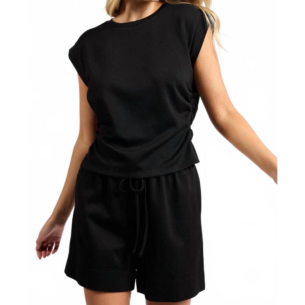 NEW SAGE THE LABEL all well muscle tank top in black